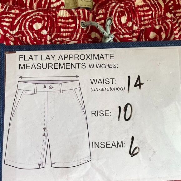 J.Crew Swim Trunks Mens Size S Red Board Shorts Mesh Lined Beach Swimwear NEW! - Picture 11 of 14